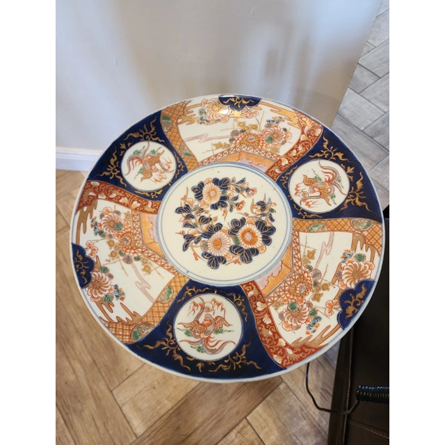 Classic large circa 1880 Japanese porcelain charger.....great details and excellent condition.