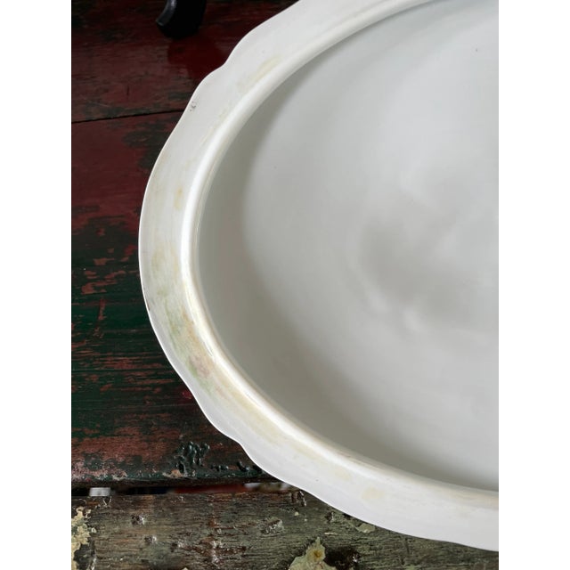 Antique 1919, O&eo Royal Austrian Ranson 3-Pc. Oval Vegetable Serving Bowl & Lid, For Sale - Image 11 of 12