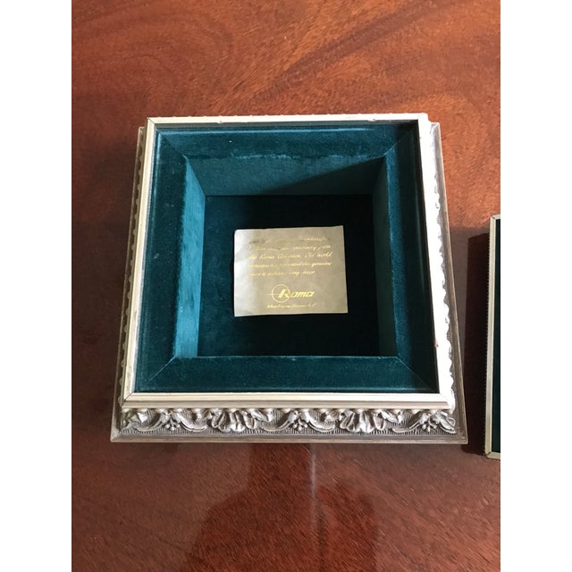 Italian 1990s Roma Authentic Handcrafted Italian Floral/ Beaded Filigree Decor For Sale - Image 3 of 9