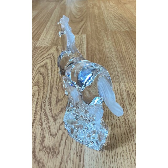 Transparent Vintage Lenox Solid and Frosted Horse Figurine- Racing in the Wind- 7”x5”x2”- No Box For Sale - Image 8 of 12