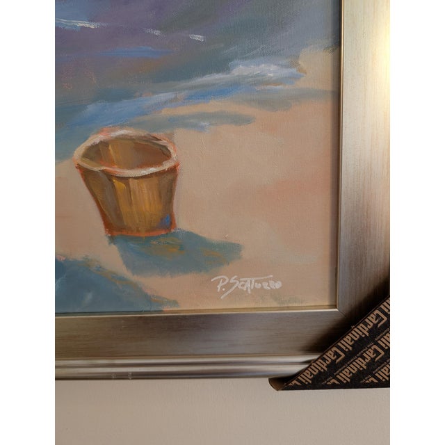 Contemporary Search Seashells - Beach Summer Painting For Sale - Image 3 of 4