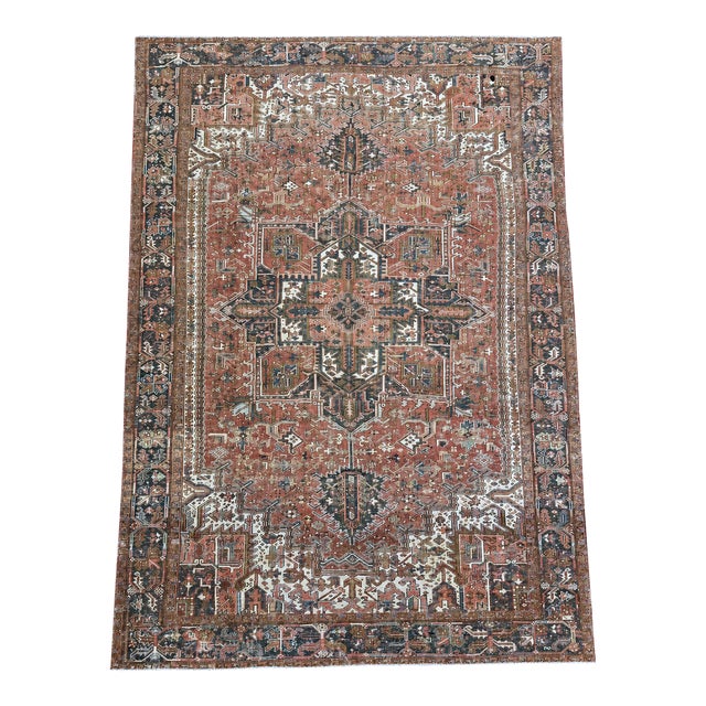 Antique Heriz Rug | Medallion Design | 9x12 For Sale