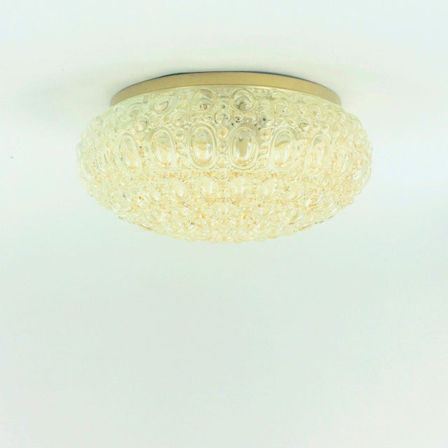 Mid-Century Modern Mid-Century Amber Bubble Glass Ceiling Light or Wall Light by Helena Tynell for Limburg, Germany, 1960s-1970s For Sale - Image 3 of 11