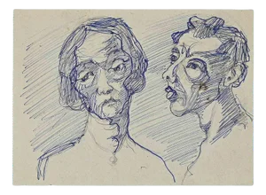 Portraits, Original Drawing, Early 20th-Century