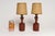 1960s Danish Modern Diminutive Sculptural Teak and Brass Table Lamps - a Pair For Sale In New York - Image 6 of 17