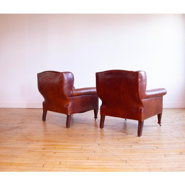 1990s 1990s Pair of Ralph Lauren Leather Club Chairs For Sale - Image 5 of 9
