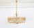 1970s Large Gilt Brass and Crystal Chandelier attributed to Palwa, Germany, 1970s For Sale - Image 5 of 18