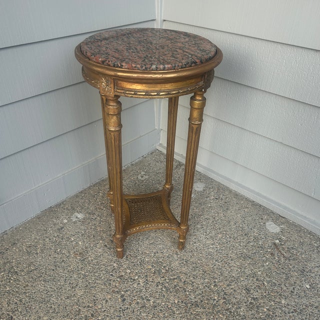 19th Century French Louis XVI Giltwood Gueridon ~ Lamp Table For Sale - Image 9 of 11