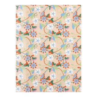 The House of Scalamandré Morning Glory Fabric, Peach For Sale
