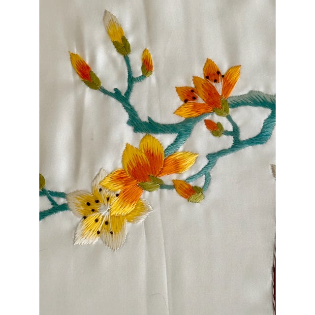 Pair Chinese Signed Embroidered Suzhou Silk Framed Paintings For Sale - Image 15 of 18