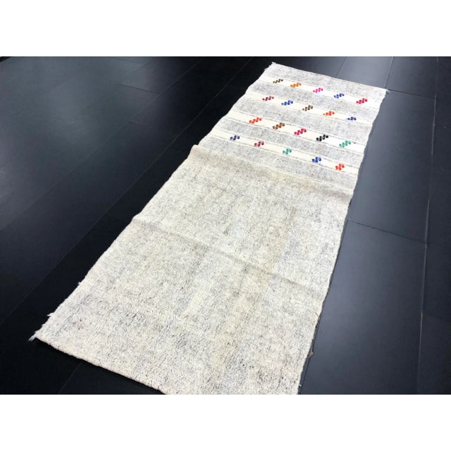 1960s Vintage Ethnic Turkish Handwoven Kilim Runner Rug For Sale - Image 5 of 11