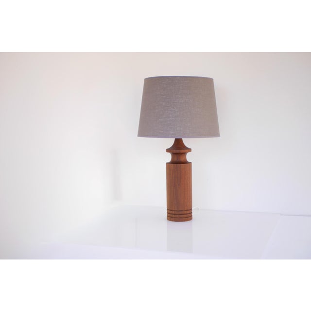 Large Mid-Century Modern Danish Teak Table Lamp For Sale - Image 12 of 12