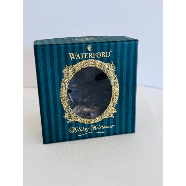 Waterford Waterford 1998 Nostalgic Collection Golden Diamond Cut Top Ornament W/ Box For Sale - Image 4 of 5