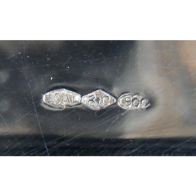 Cruet Set in 800 Silver and Crystal by Ricci Alessandria, Set of 3 For Sale - Image 17 of 18