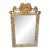 Large Baroque-Style Gilt Carved Lion Crest Mirror, 52” X 34” For Sale