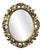 Large Deep Carved Oval Gilt Mirror, 1910 For Sale