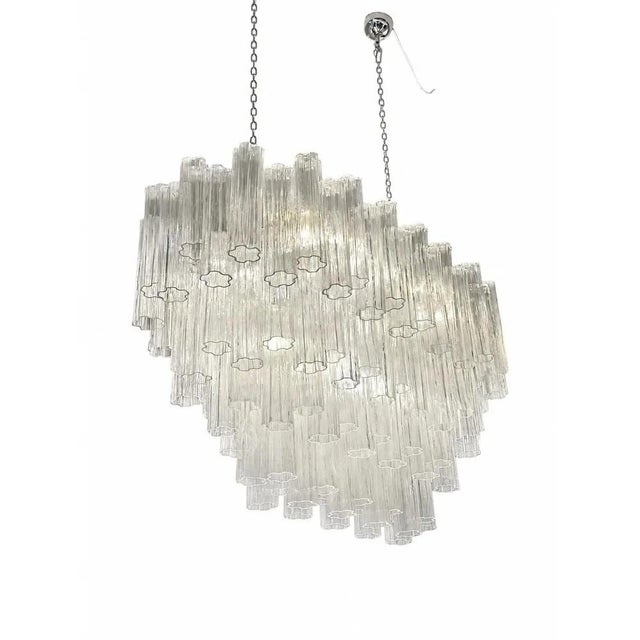 Contemporary Modern Oval Tronchi Murano Glass Pendant Light by Simoeng for Simoeng For Sale - Image 3 of 7
