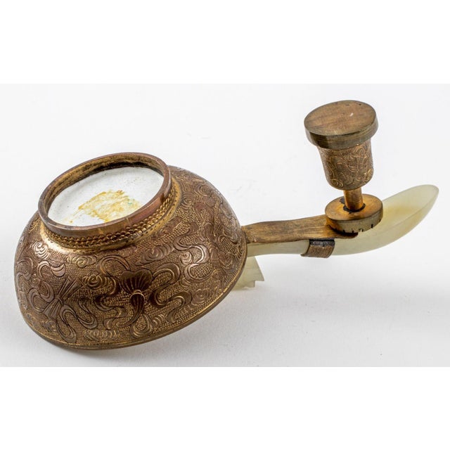 Chinese Jade Belt Hook Mounted Enamel Bowl For Sale - Image 11 of 11