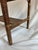 Antique Victorian Wicker Rattan Sewing Stand | Lift-Top Toile Lined, Two Drawers | Edwardian Work Table, 31in For Sale - Image 15 of 18