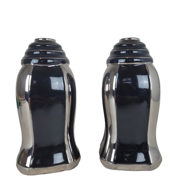 20th Century Vagilated Ceramic Vases from ODYV, 1930s, Set of 2 For Sale