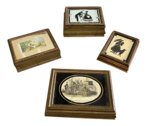 1970s French Wooden Boxes - Set of 4