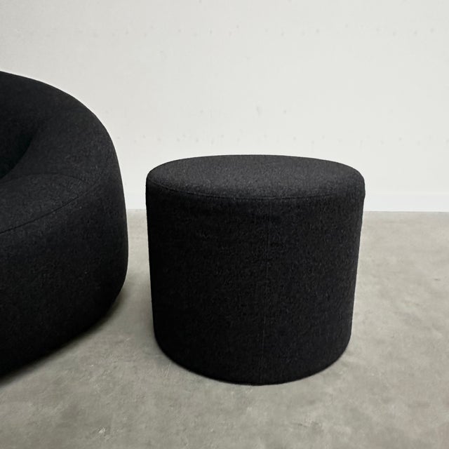 Mid-Century Modern Pumpkin Two-Seater Sofa and Pouf by Pierre Paulin for Ligne Roset, 2008, Set of 2 For Sale - Image 3 of 16