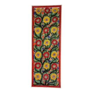 Mamta Devi – National Award Winner (2016) | Hand-Painted Madhubani Tree of Life & Birds on Handmade Khadi Paper For Sale