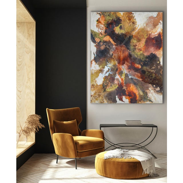 "Dark Roads" Large Contemporary Painting, Textured Abstract Art by Lisa Finlayson For Sale - Image 9 of 10