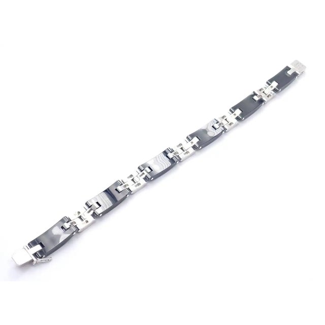 1990s Cartier Maillon Panthere Diamond Ceramic White Gold Link Bracelet For Sale In Philadelphia - Image 6 of 9