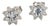 Natural Sapphire Diamond Halo Stud Earrings 14k Gold 1.02 TCW Certified For Sale