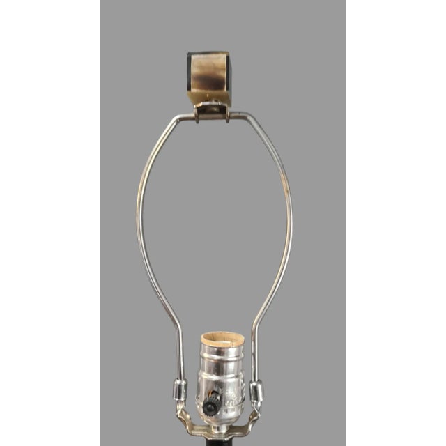 Late 20th Century Decorative Modern Calico Colors Bone Inlay Original Finial Table Lamp For Sale - Image 10 of 11