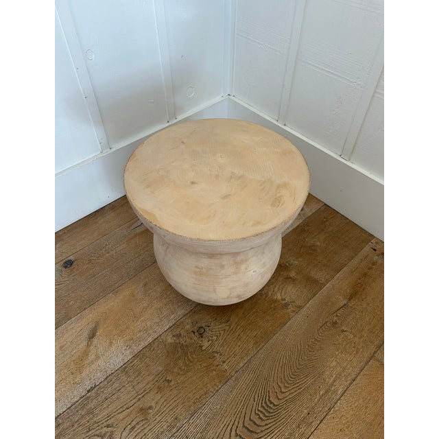 Mid 20th Century Terracotta Stool or Side Table For Sale - Image 4 of 4