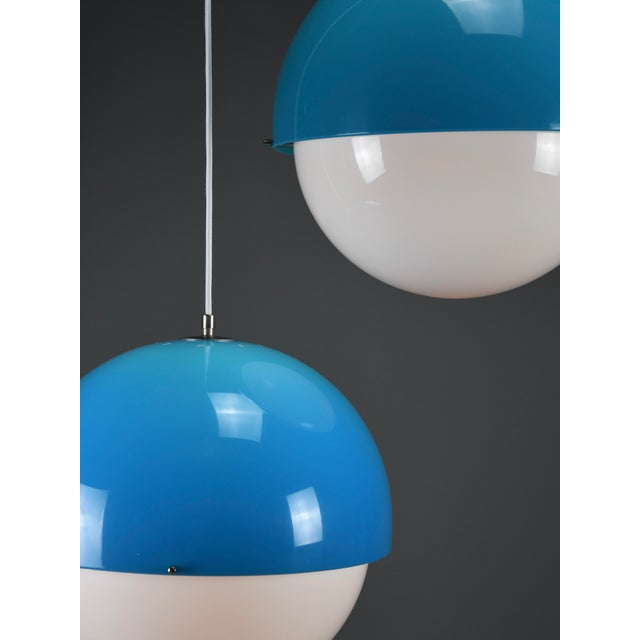Model 4021 Blue Methacrylate Pendant Lamp by Luigi Bandini Buti for Kartell, Italy, 1960s For Sale - Image 9 of 18
