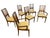 Make a statement with this stunning set of six mid-century modern Broyhill Brasilia walnut dining chairs, circa 1960s....