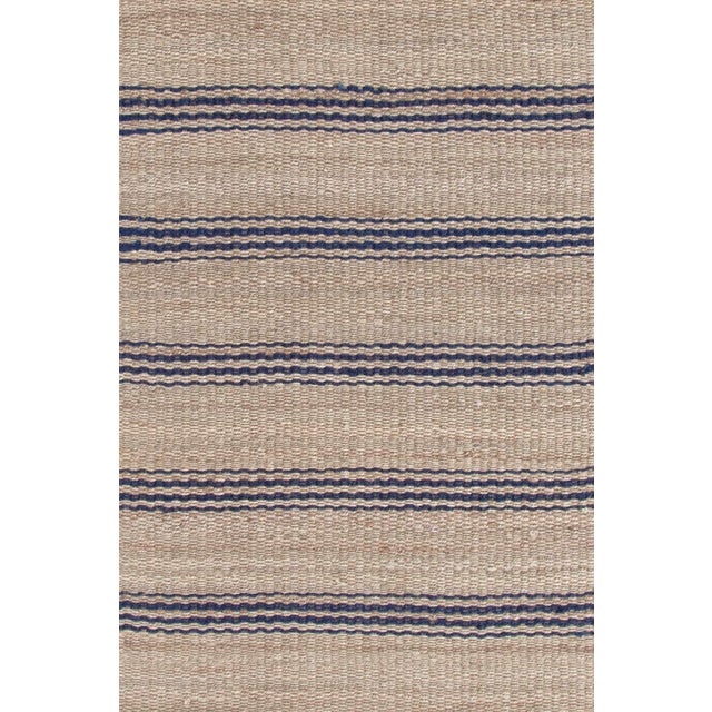 Dash & Albert by Annie Selke Jute Ticking Indigo Woven Rug, 2'6" x 8' For Sale In Boston - Image 6 of 6
