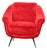 Armchairs in Red Velvet from Framar, 1950s, Set of 2 For Sale