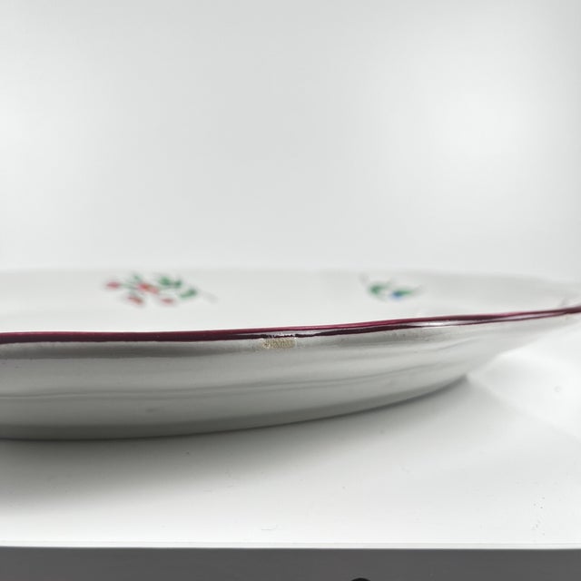 Small Oval Réverbère Model Dish with Flat End from KG Lunéville, 1980s For Sale - Image 4 of 8
