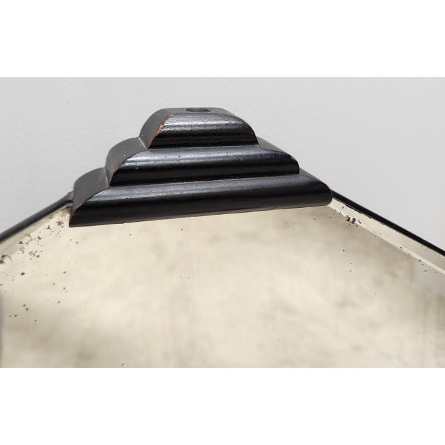 Art Deco Skyscraper Wood Tabletop Vanity Mirror C1930 For Sale - Image 4 of 10