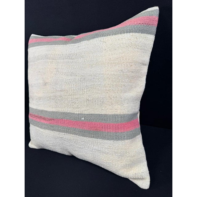 Turkish Hemp Pillow Cushion Natural Beige Pink Pillow Cushion Cover 24x24 #30363 Enhance your home decor with our Kilim...