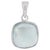 Cushion Cut Aquamarine Bezel Set Solitaire Pendant in 925 Sterling Silver For Sale - Image 10 of 14