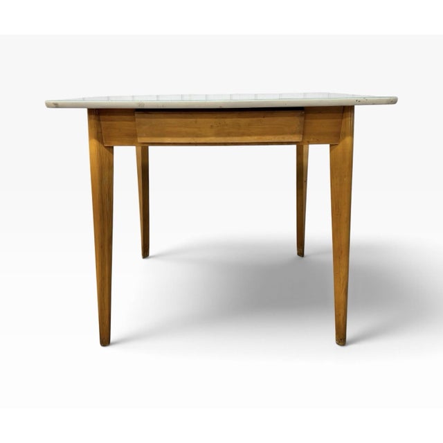 Heywood-Wakefield Mid-Century Modern Heywood Wakefield Style Arts & Crafts Writing Desk Work Table For Sale - Image 4 of 8