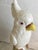This charming white bird has lovely detail! It’s made in Italy of a heavy ceramic/terra-cotta with a thick glaze finish