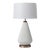 Nova of California Concord Bone Porcelain 28" Table Lamp, White Walnut For Sale