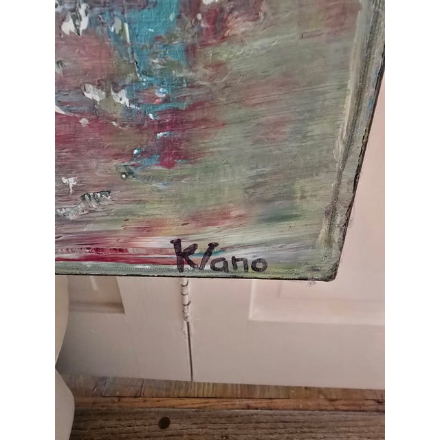 An important abstract expressionist painting mid century modern style ( guaranteed one of a kind original by the world...