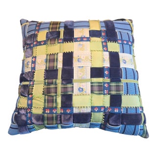 Woven Ribbon Pillow For Sale
