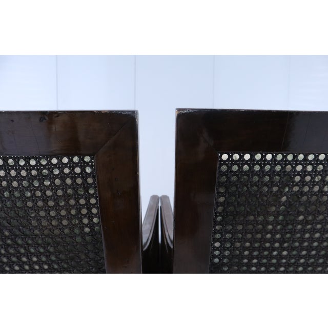 Pair of 20th Century French Bergere Fauteuil Cane Back Arm Chairs For Sale In Portland, OR - Image 6 of 16