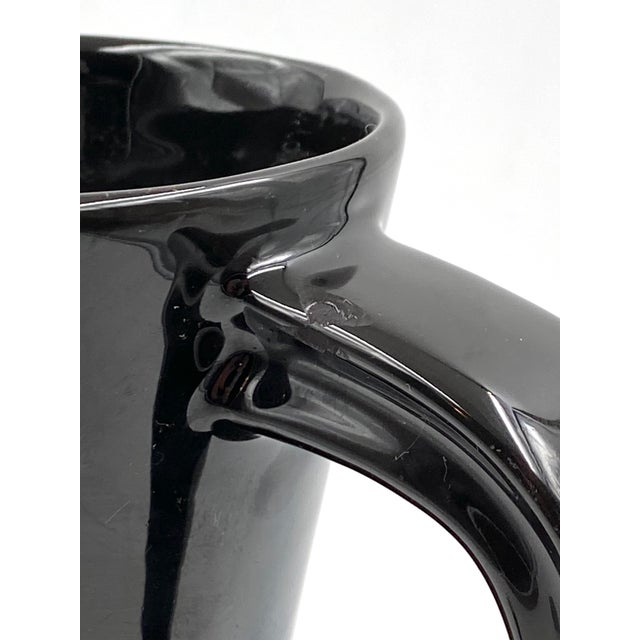 Organic Modern Black Ceramic Vase, France 1970s For Sale - Image 11 of 13