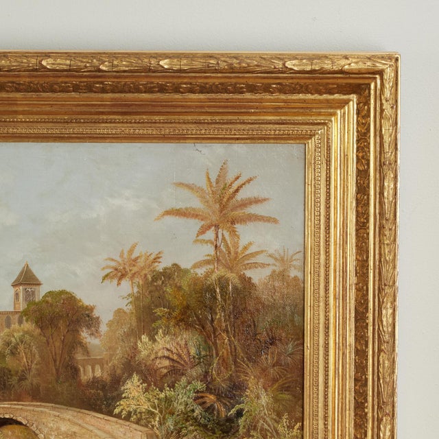 Antique Orientalist India Landscape Oil Painting by Daniel C. Grose For Sale - Image 4 of 13