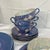 Japanese Antique 1920s Japanese Tea Setting Blue Lusterware Cherry Blossom Trees - 15 PCS For Sale - Image 3 of 9