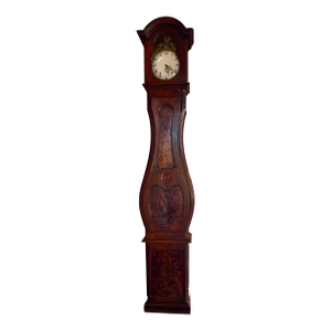 Antique French Provincial Longcase Clock With Burl Veneer — 8 Feet Tall — Rancho Santa Fe, Ca